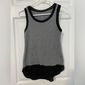 Loft Sleeveless Top Grey and Black XXSP